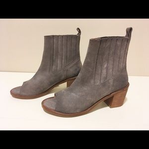 Sixtyseven  Seude Peep Toe Booties